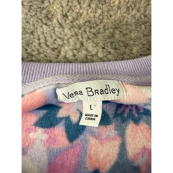 Vera Bradley Size L Floral Print Stretch Outdoor Sweater Pink Long Sleeve Casual - Picture 4 of 7